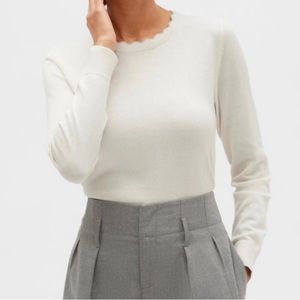 Banana Republic women’s forever scallop sweater